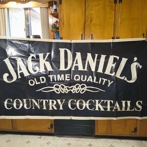 Jack Daniels Black and White Wall Banner